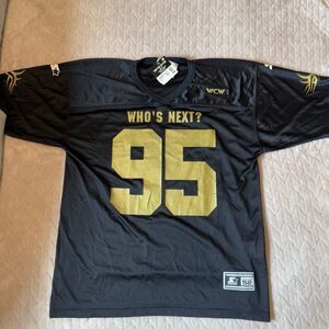 VTG STARTER GOLDBERG WHO'S NEXT FOOTBALL JERSEY SZ 52 XL WWF/WCW/WWE